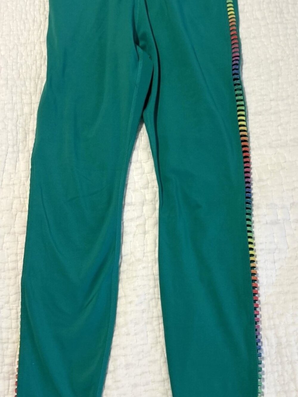 Nike One Dri Fit Green Rainbow Ladder  Training Tights/ Size Small